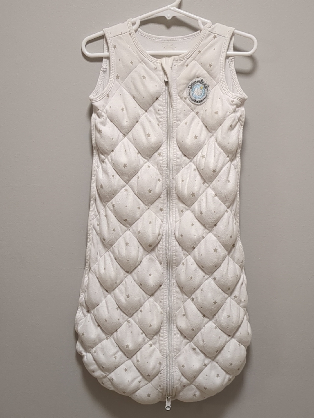 Dreamland Baby Dream Weighted Sleep Sack Quilted White 100% Cotton 6–12 Months